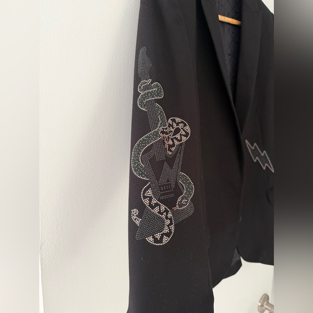 Zadig & Voltaire Black Blazer with Silver Embroidery - Picture 3 of 8